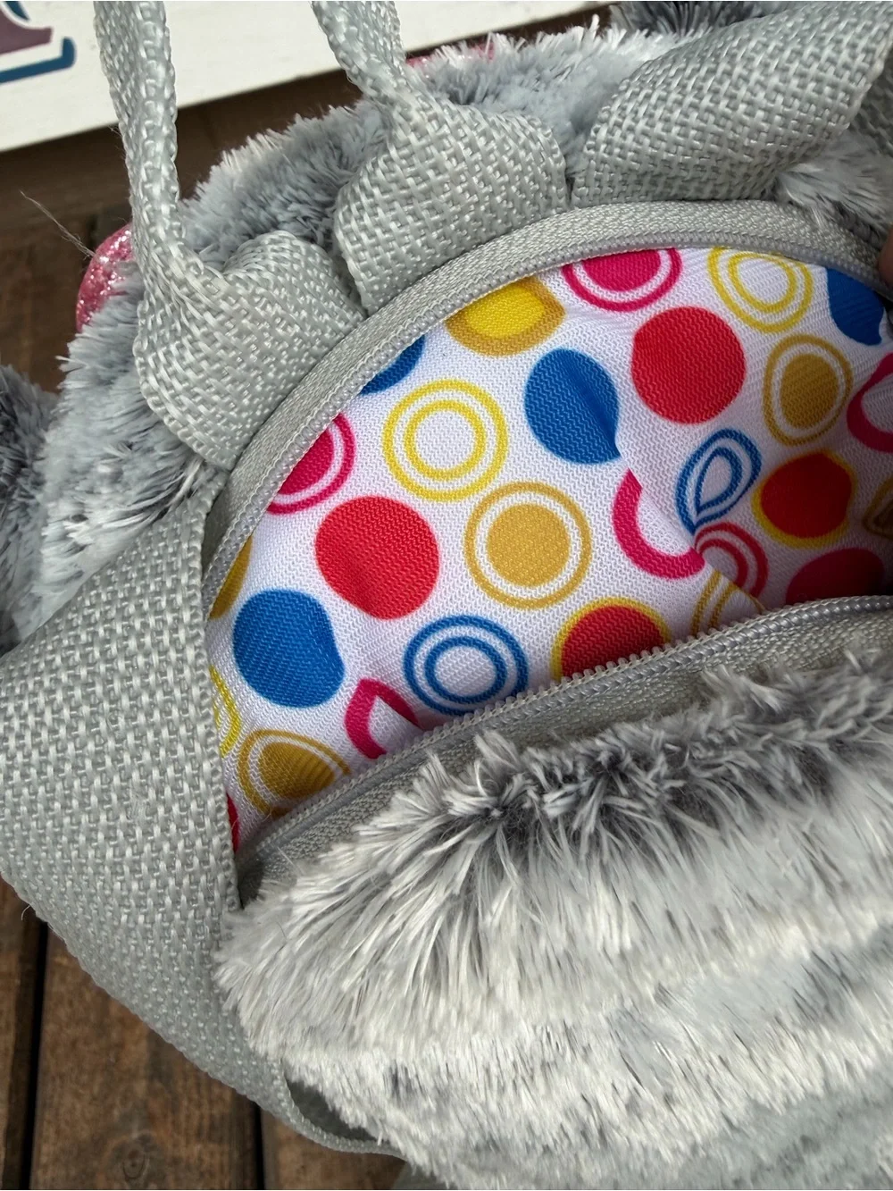 Ty Gray and Pink Plush Kitty Backpack